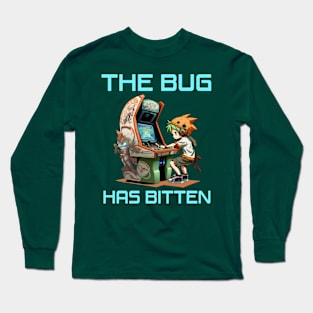 Video games gamer arcade the bug has bitten Long Sleeve T-Shirt